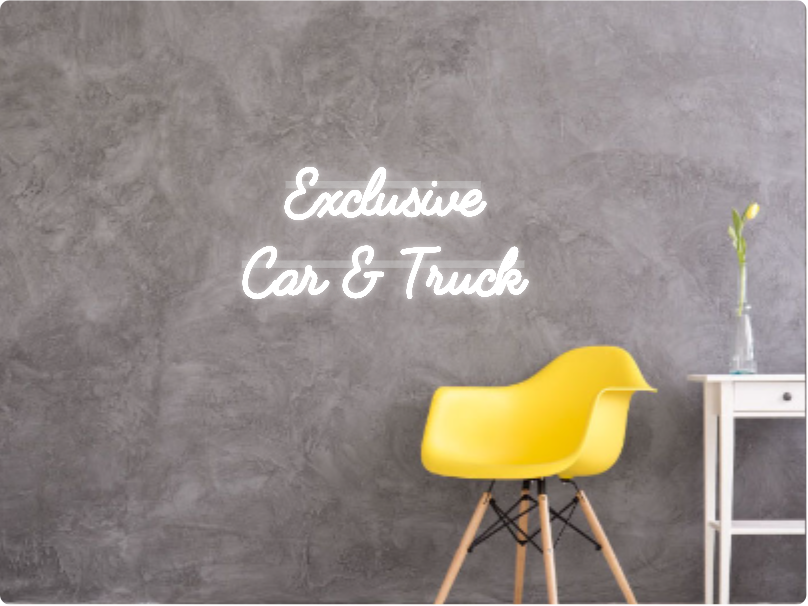Custom text: Exclusive
Car & Truck
