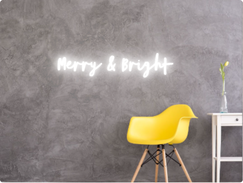 Custom text: Merry & Bright
