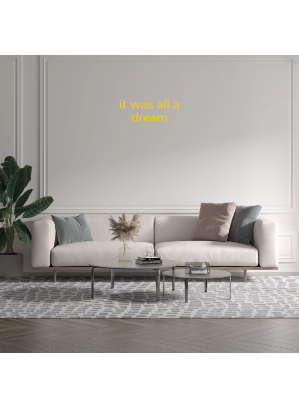 Custom text: it was all a
dream