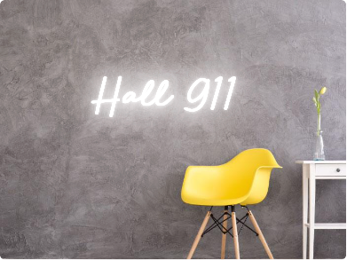 Custom text: Hall 911