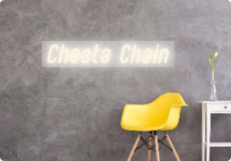 Custom text: Cheeta Chain