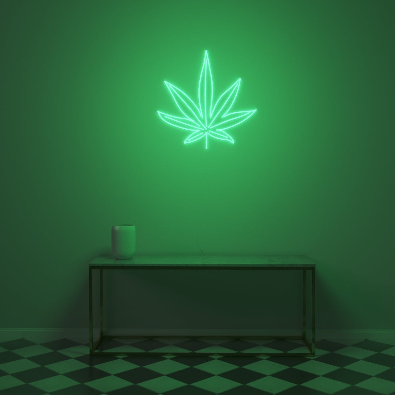 Ganja Leaf - LED neon sign