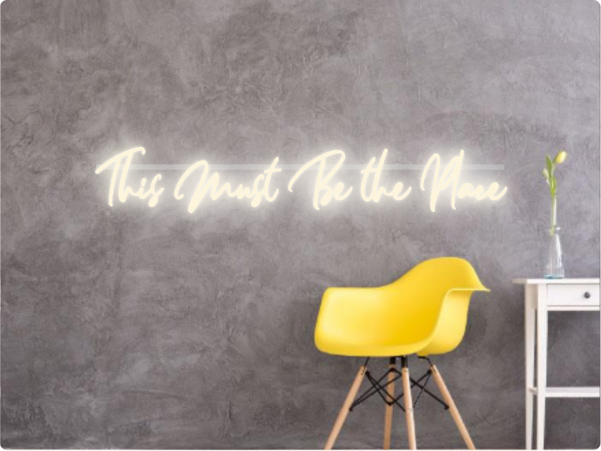 Custom text: This Must Be the Place