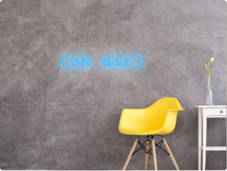 Custom text: (on air)