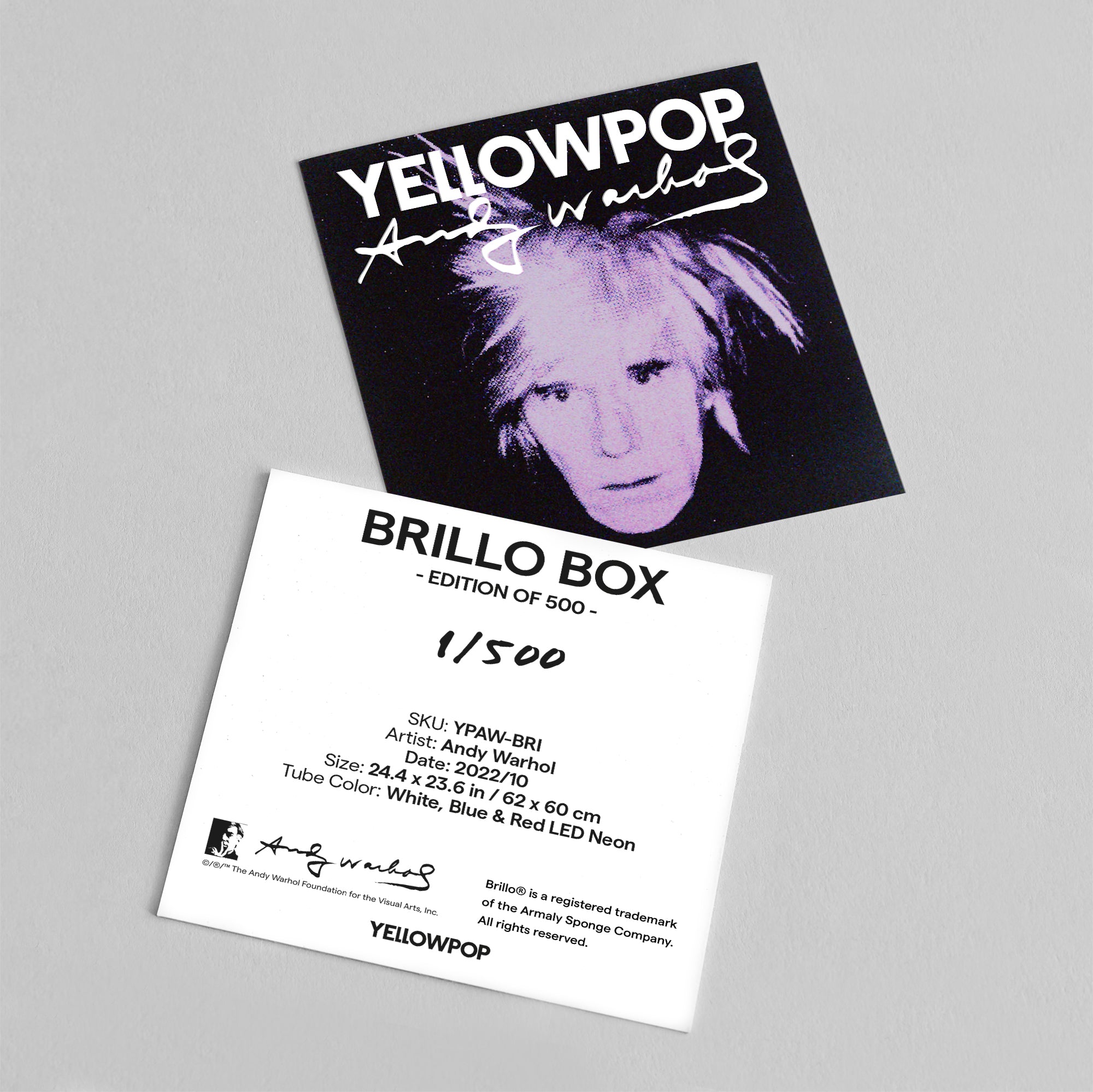 Brillo Box by Andy Warhol - LED neon sign - YELLOWPOP USA