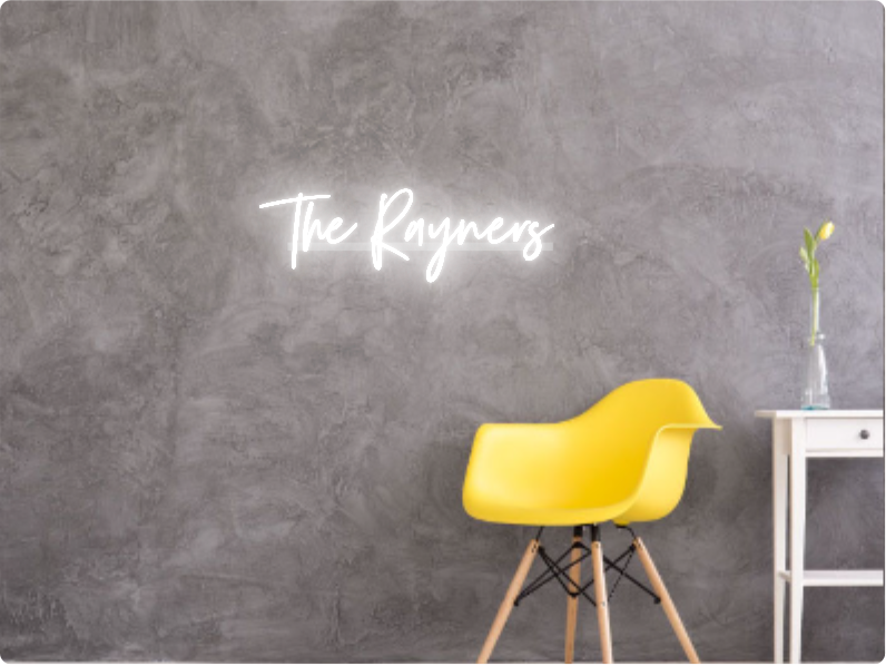 Custom text: The Rayners