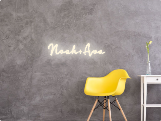 Custom text: Noah+Ava