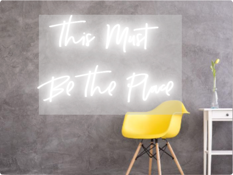 Custom text: This Must
Be The Place