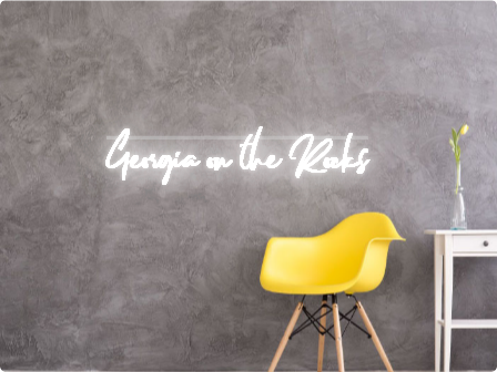 Custom text: Georgia on the Rocks