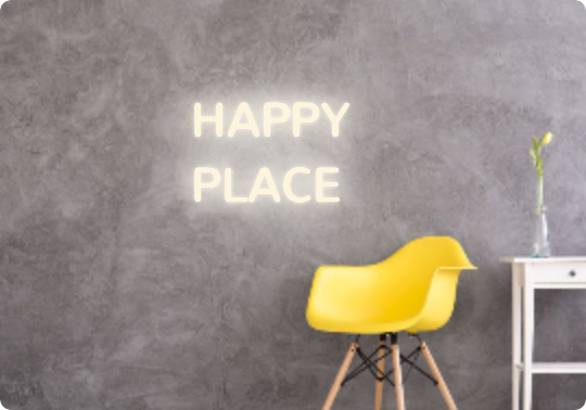Custom text: HAPPY
PLACE
