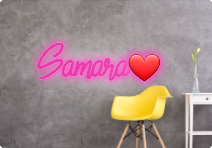 Custom text: Samara❤️