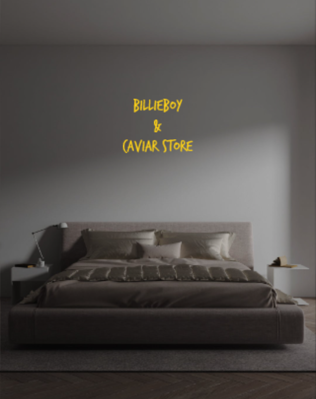 Custom text: BillieBoy
&
Caviar store