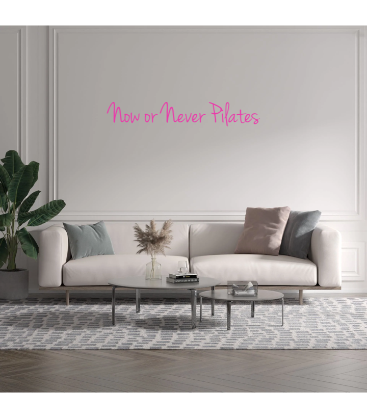 Custom text: Now or Never Pilates