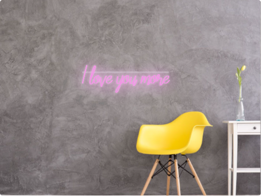 Custom text: I love you more