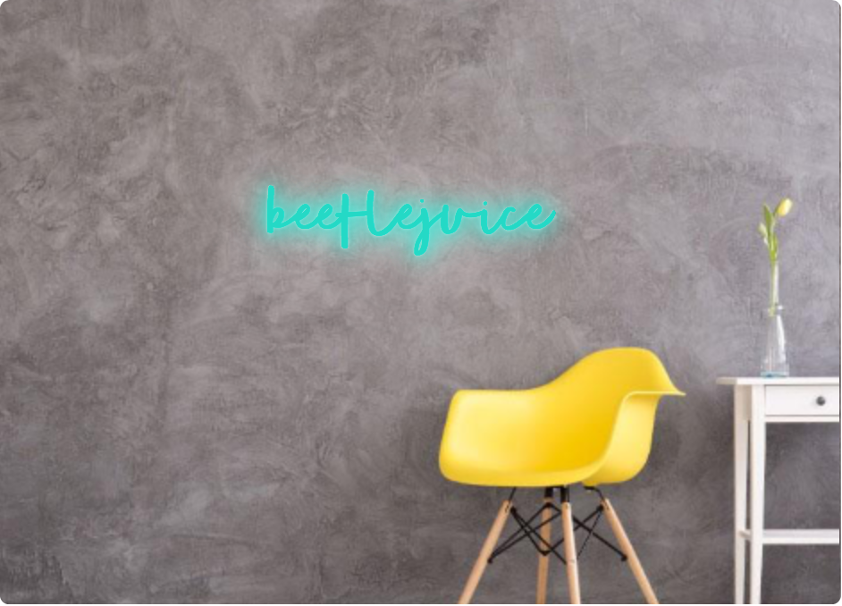 Custom text: beetlejuice