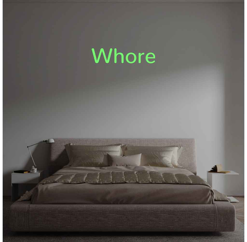 Custom text: Whore