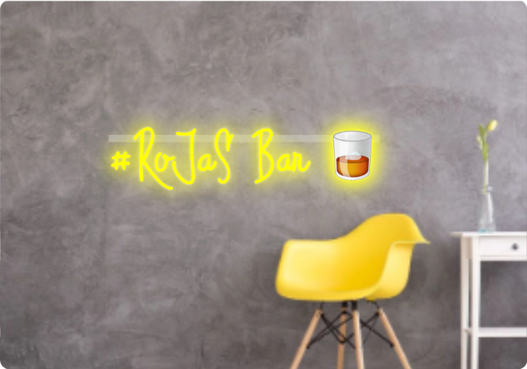 Custom text: #RoJaS Bar 🥃