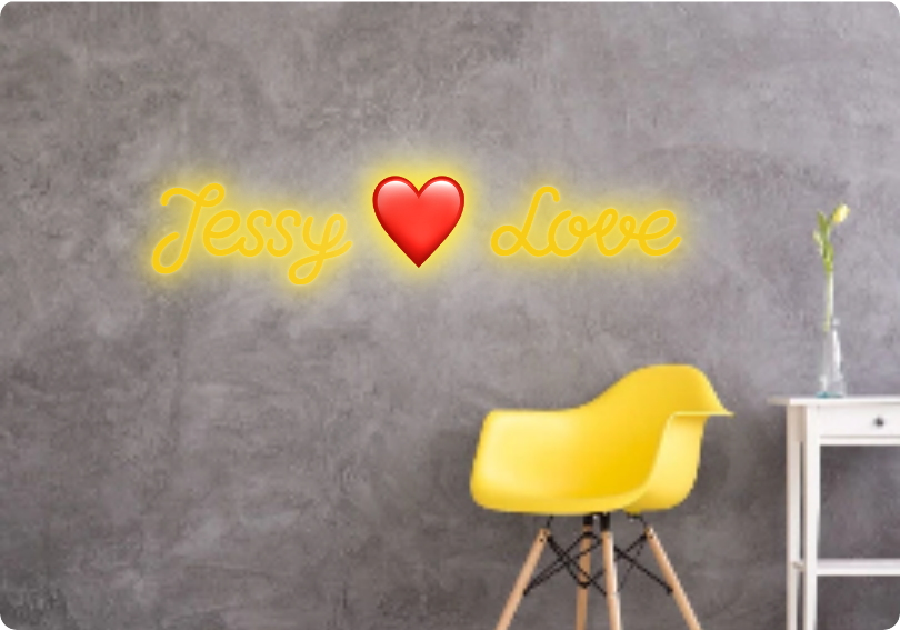 Custom text: Jessy ❤️ Love