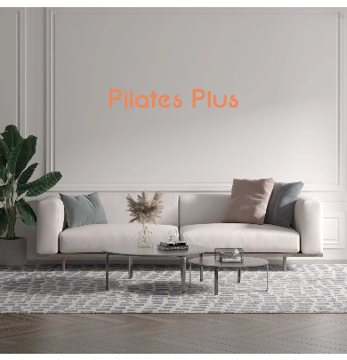 Custom text: Pilates Plus - YELLOWPOP USA