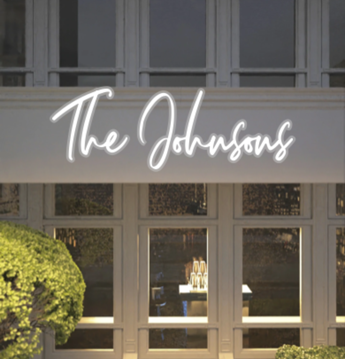 Custom text: The Johnsons