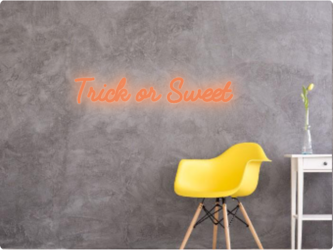Custom text: Trick or Sweet