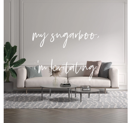 Custom text: my sugarboo,
i