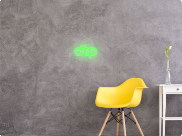 Custom text: dtp