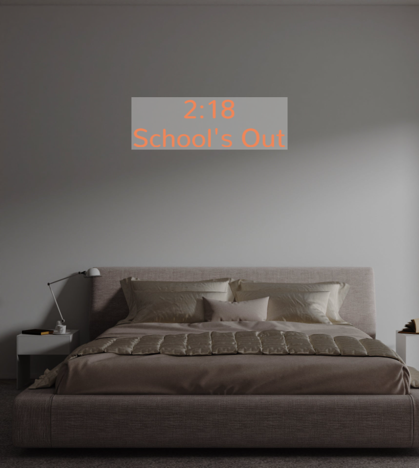 Custom text: 2:18
School