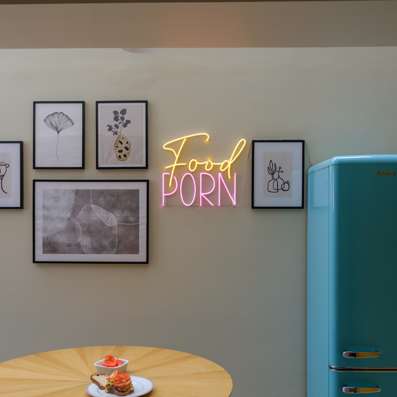 Food Porn LED Neon Sign