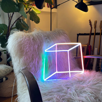 Geometric Cube, LED Neon Sign