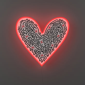 Dance Love, YP x Keith Haring, LED neon sign