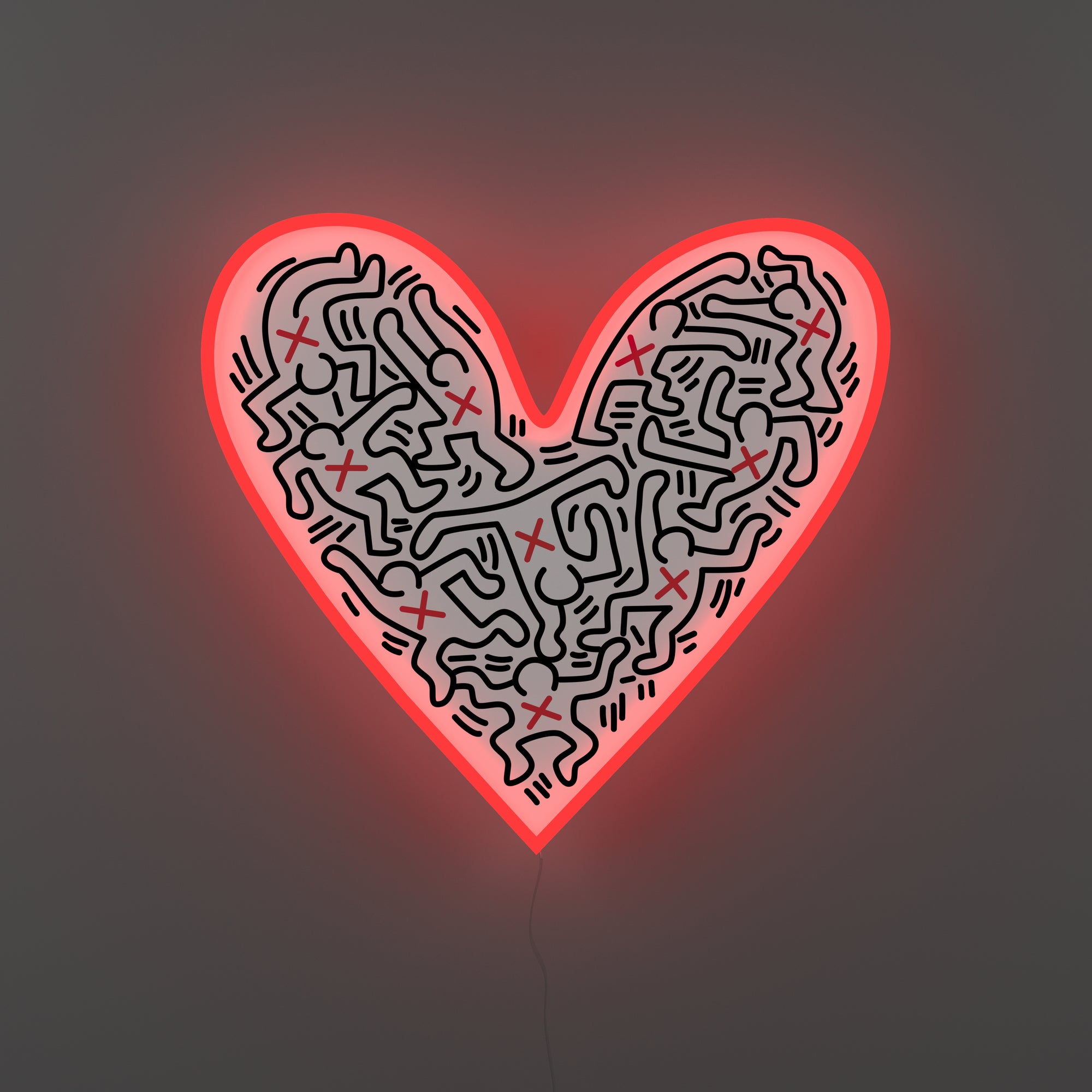 Dance Love, YP x Keith Haring, LED neon sign