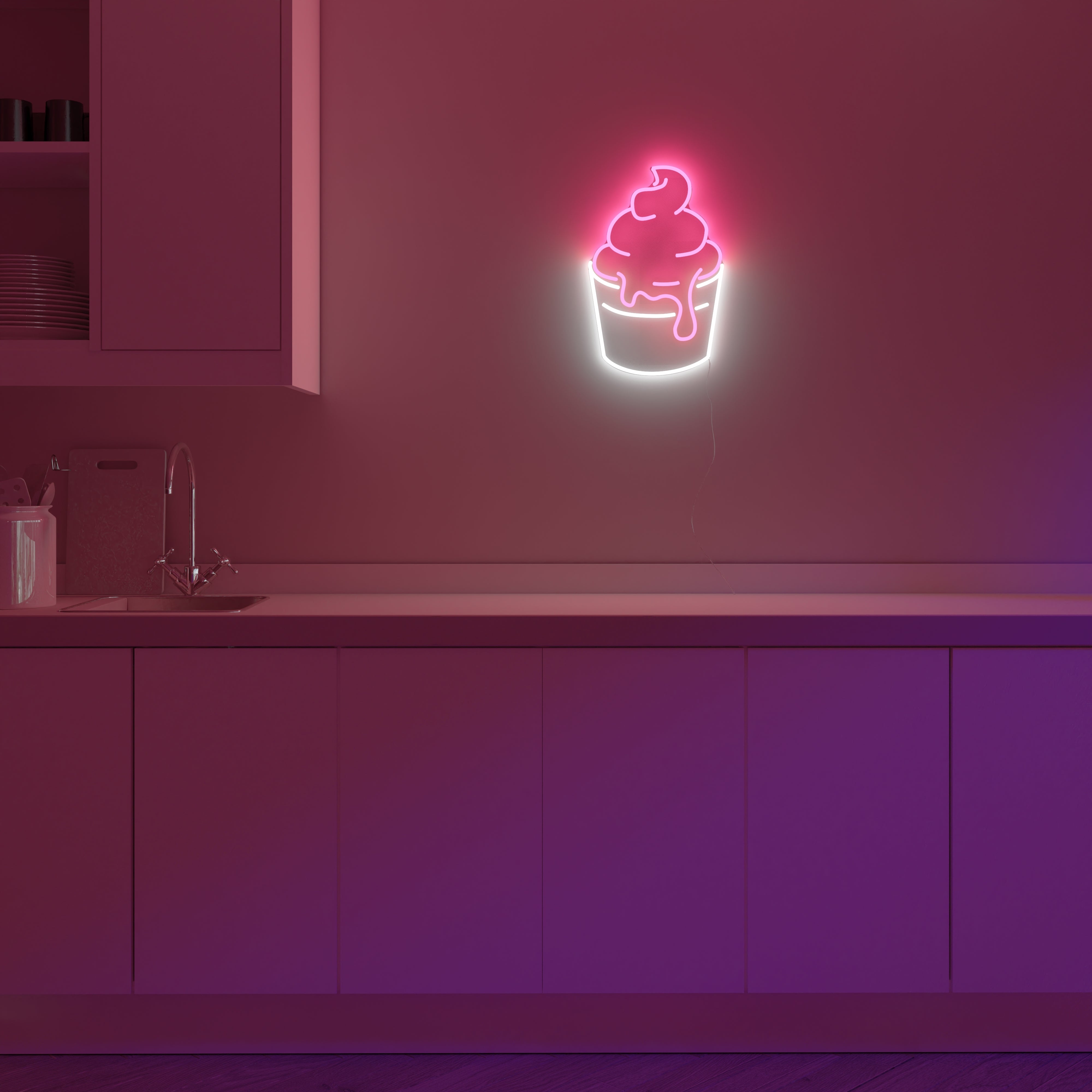 Soft serve (Ice cream), LED Neon Sign
