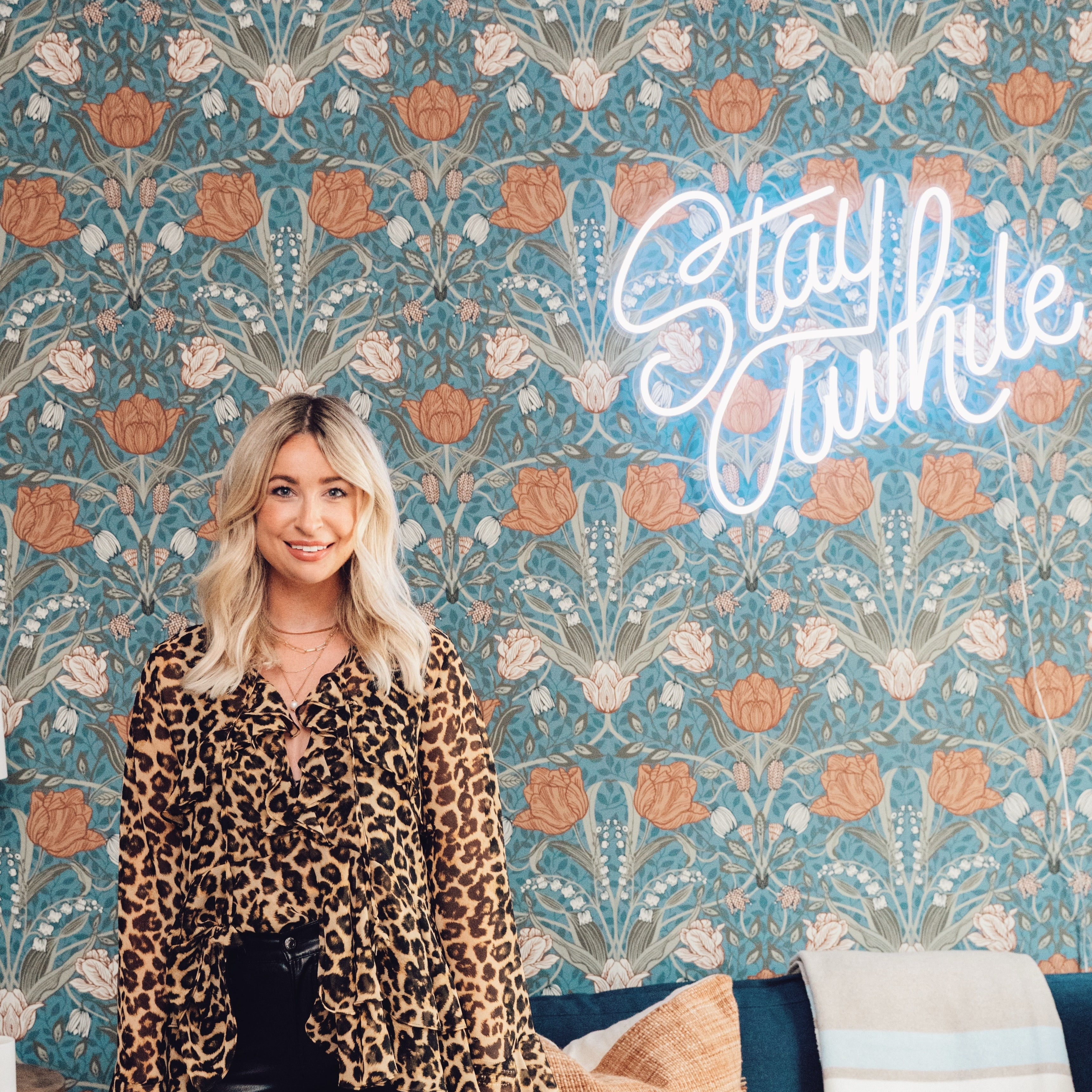 Stay Awhile by Caren Kreger - LED Neon Sign