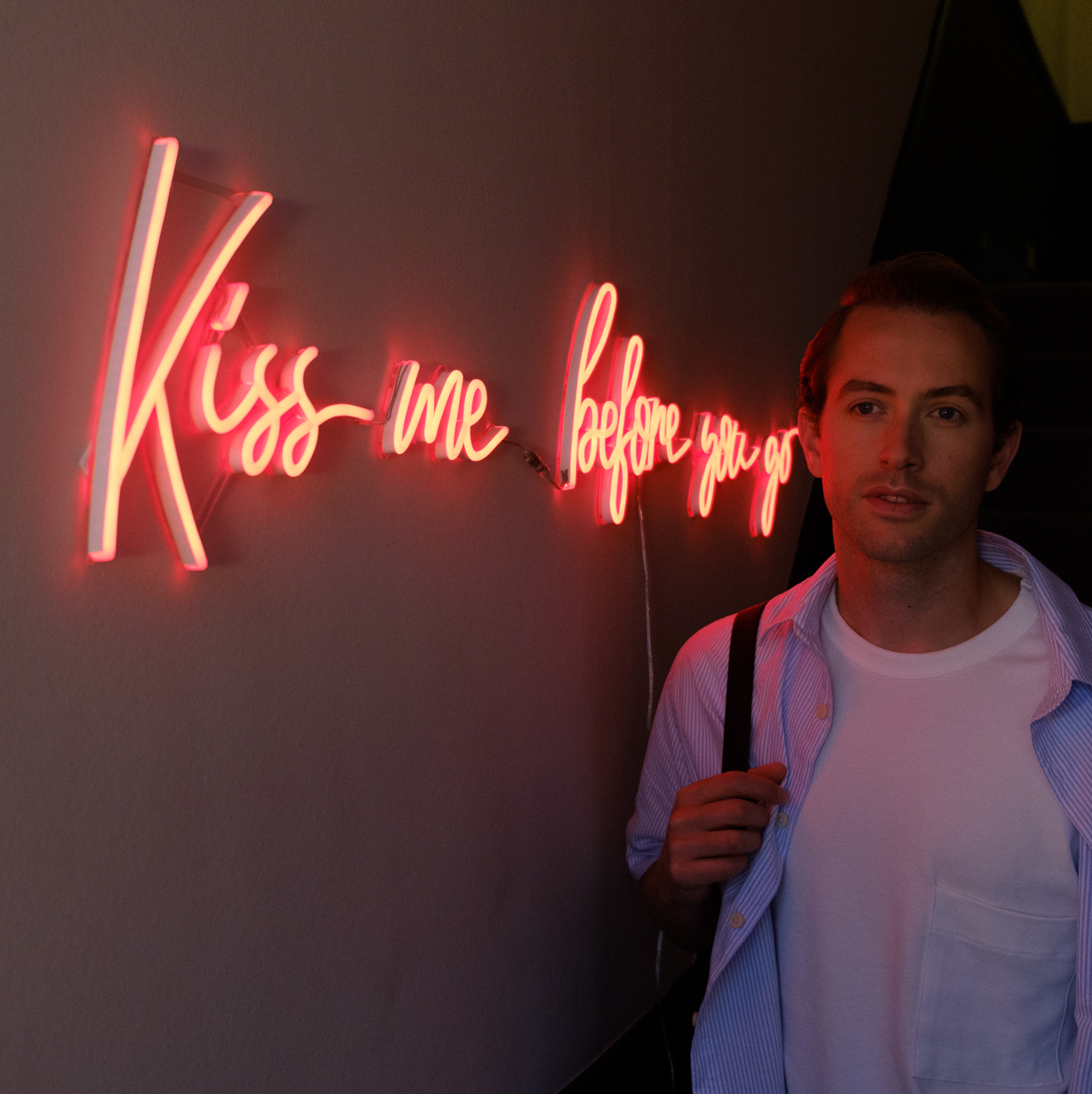 Kiss me before you go - LED neon sign