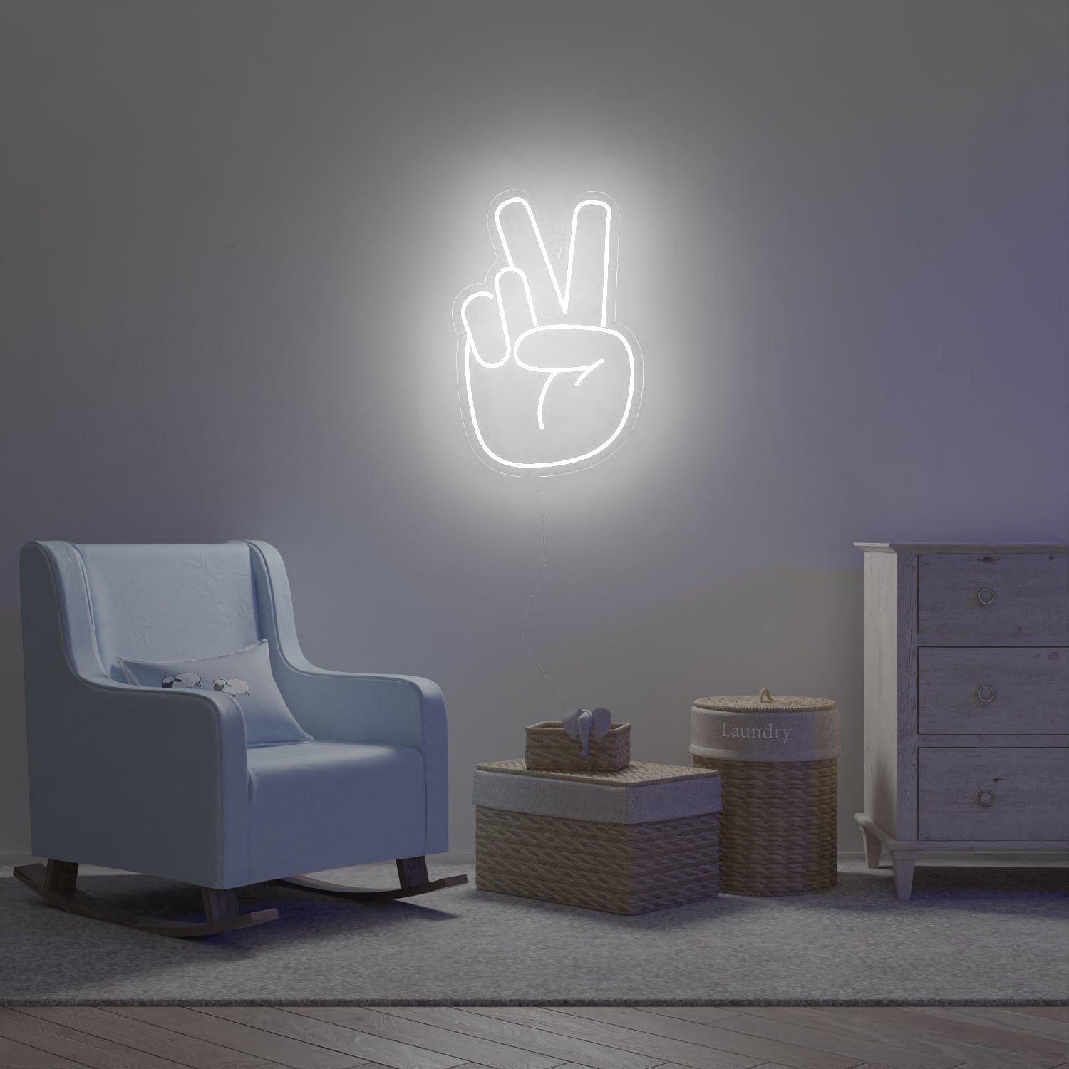 Peace Hand - LED neon sign