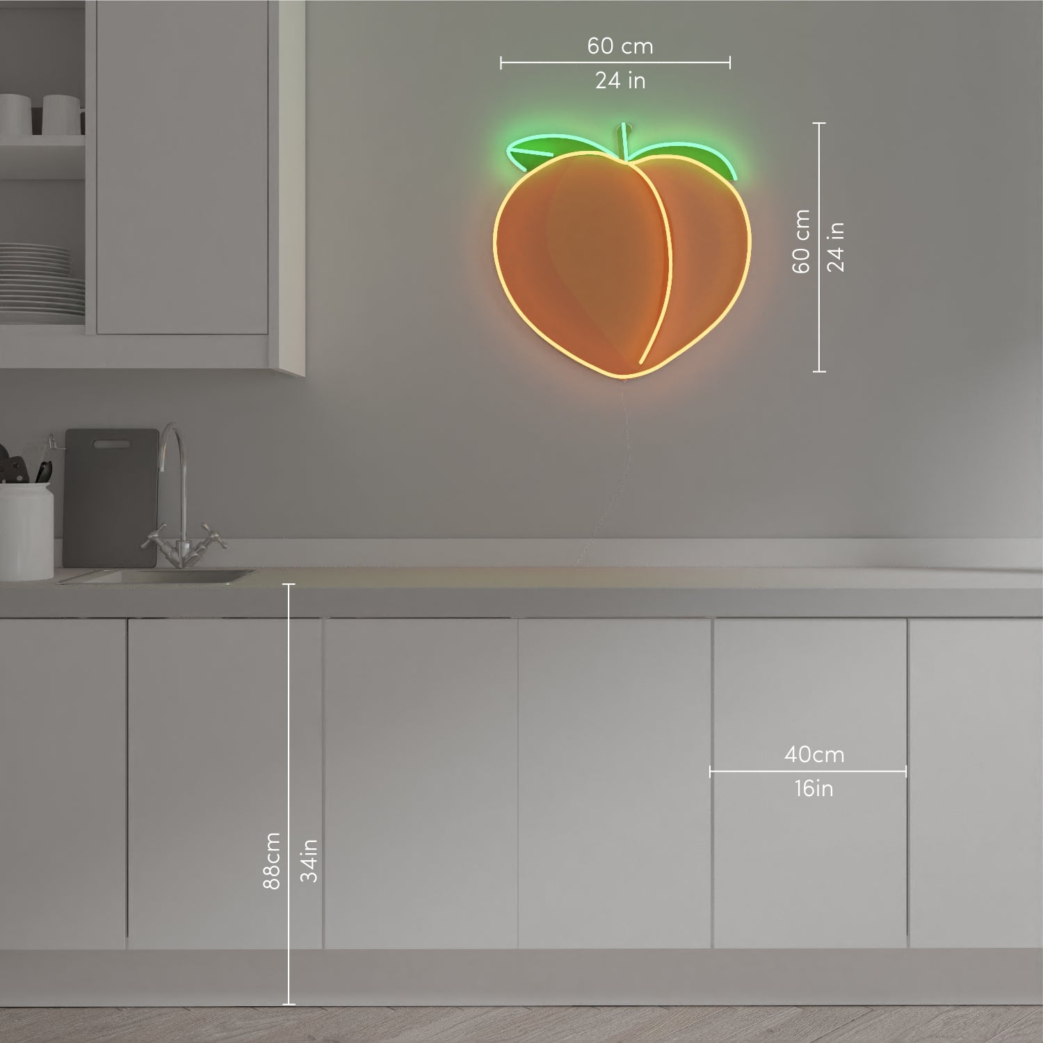 Peachy - LED neon sign