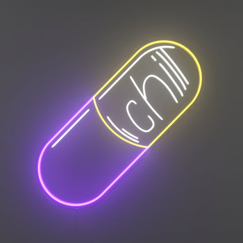 Take a Chill Pill by Kelly Dabbah - LED Neon Sign