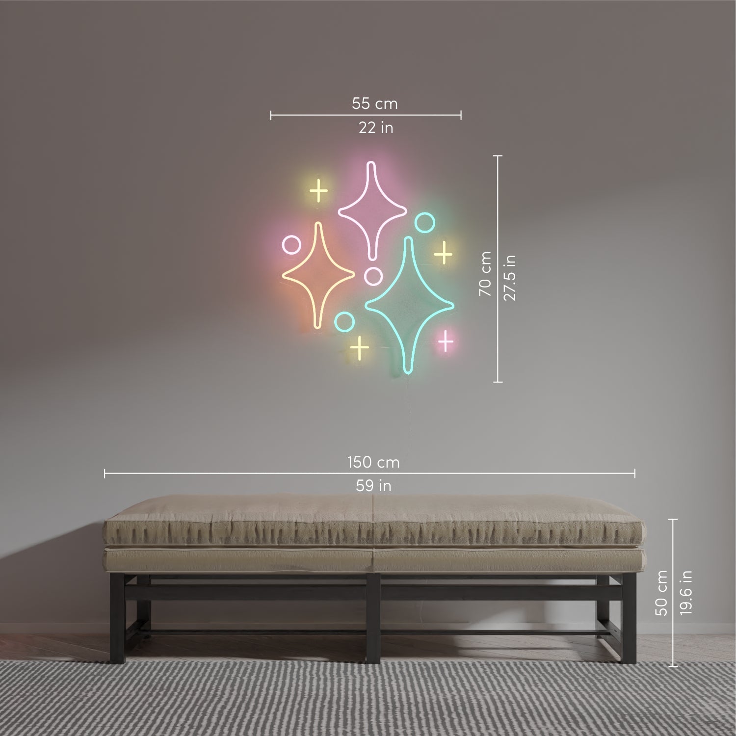 Twinkling Stars by Joanna Behar - LED Neon Sign - YELLOWPOP USA