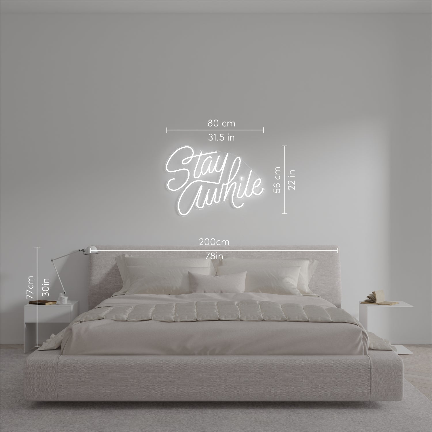 Stay Awhile by Caren Kreger - LED Neon Sign