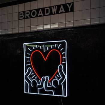 Radiant Heart, YP x Keith Haring, LED neon sign